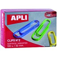 Apli 11723 Caja Clips- Multicolor- 32 Mm